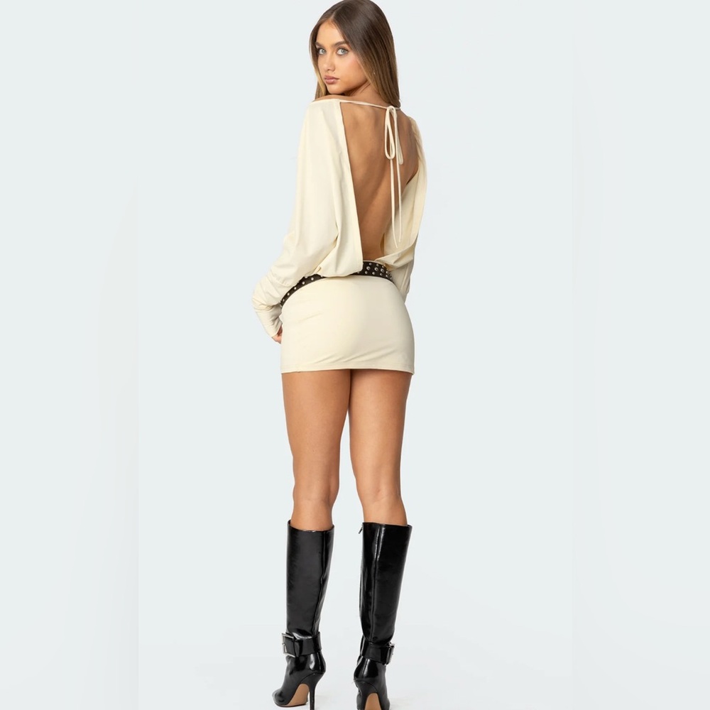 Edikted Venice Backless Mini Dress